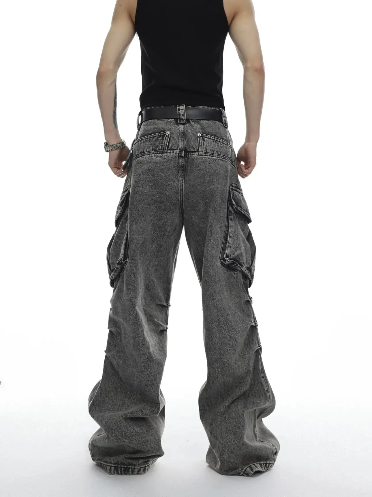 【23s May.】Huge Pocket Wrinkled Jeans