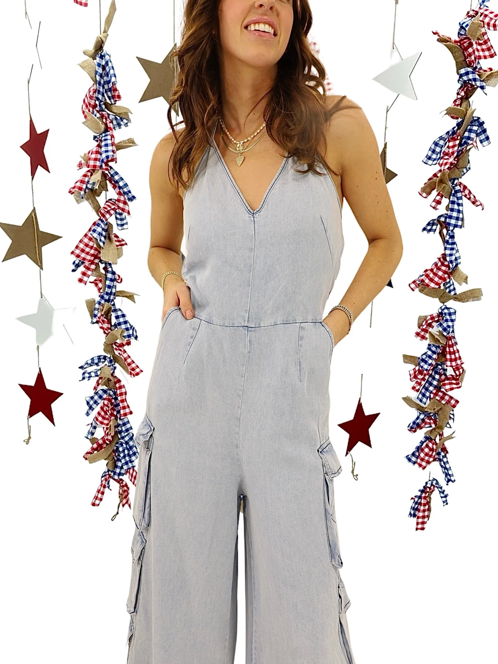 A Sweet Denim Jumpsuit