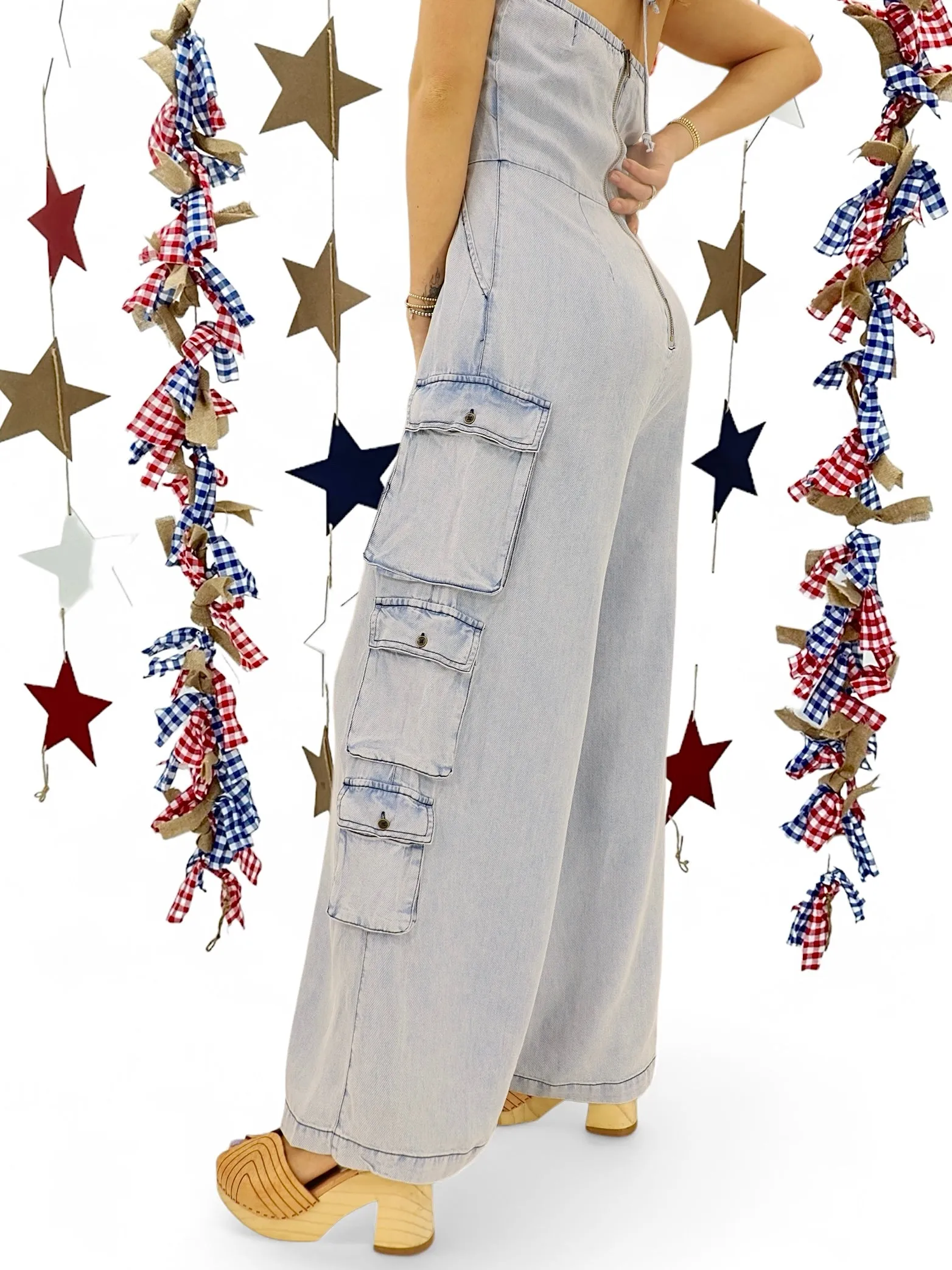 A Sweet Denim Jumpsuit