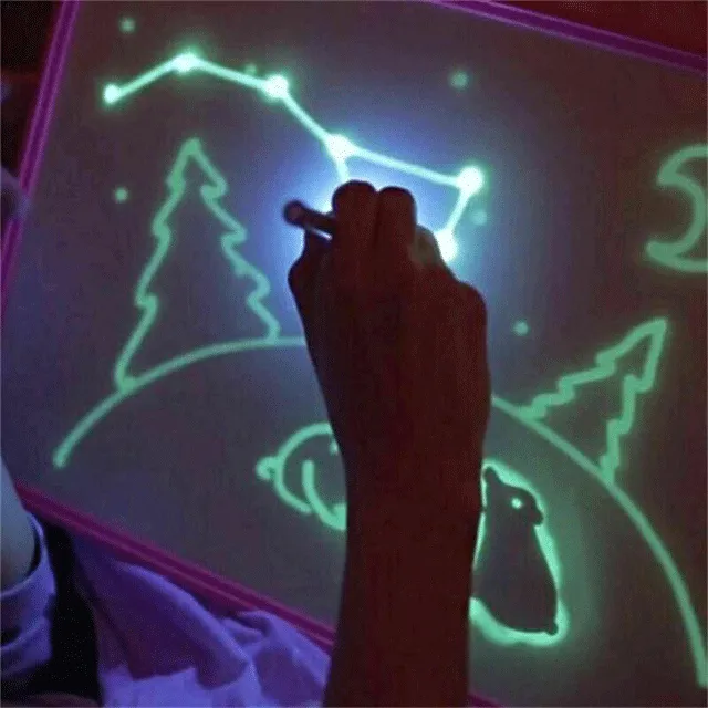 A3 A4 A5 LED drawing board luminous Graffiti Doodle drawing Tablet magic drawing draw with light-funny fluorescent pen educational toys