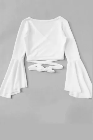 Bell Sleeve Blouse White