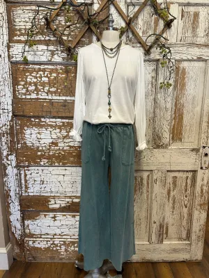 Caribbean Turquoise Lu-Leisure Pants