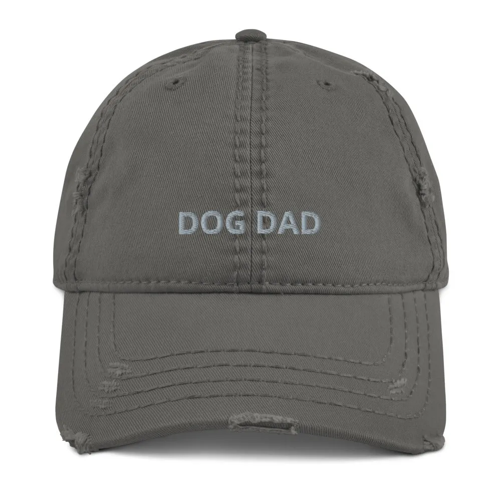 DOG DAD Distressed Dad Hat Cap Pets Parent Gift Retriever Mutt Yorkie Beagle Shepherd