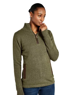 DUBARRY Morrisey Zip Neck Sweater - Women's - Dusky Green