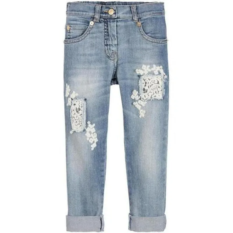 Ermanno Scervino Light Blue Patchwork Jeans