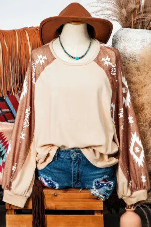 Fall Clothing Western Patch Long Sleeve Top