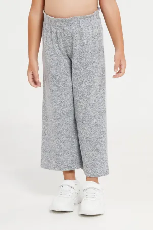 Girls Grey Wide Leg Pants