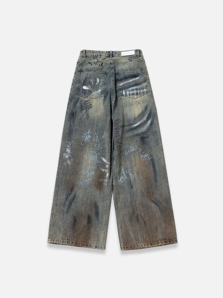 Graffiti Baggy Jeans