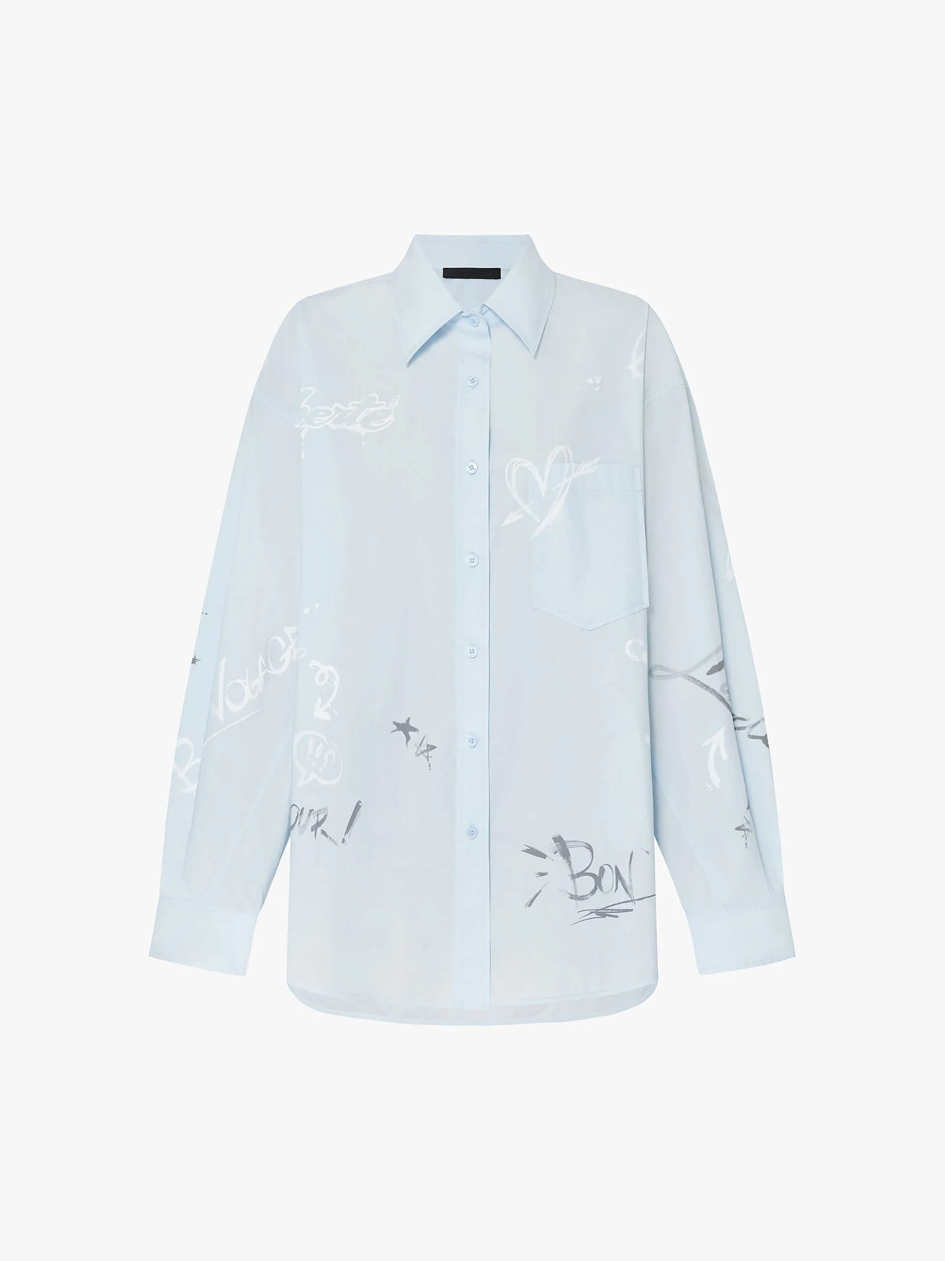 Graffiti Pattern Cotton Shirt