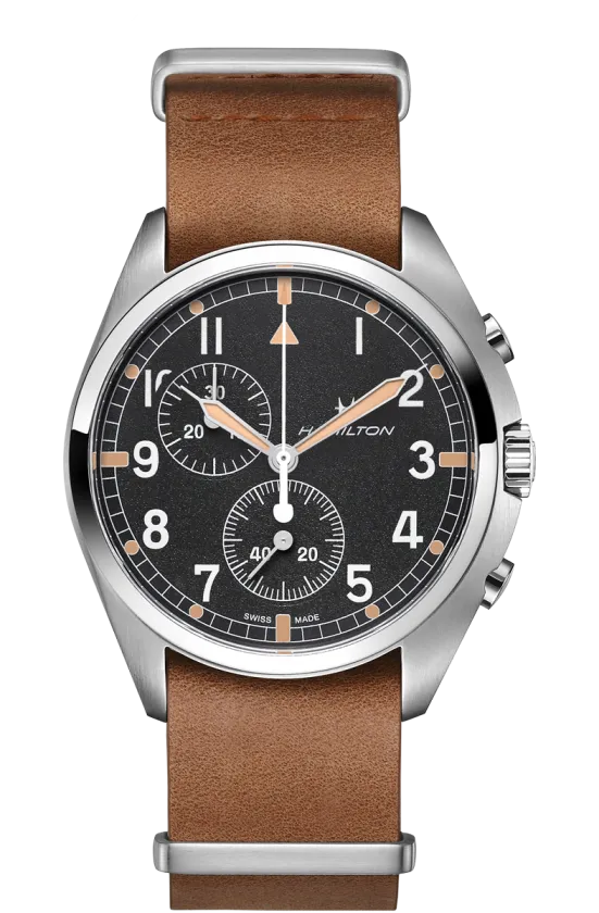 HAMILTON KHAKI AVIATION PILOT PIONEER CHRONO QUARTZ H76522531