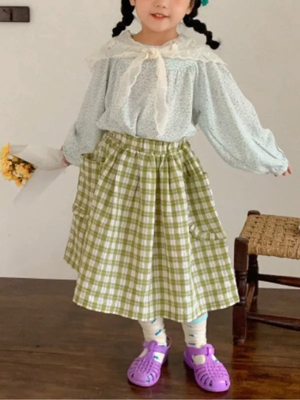 Kids' High Waisted Pleated School Skirt High Waisted Girl Uniform Casual Skirts A-line Skorts by Kaja Clothing-Astrid Skirt