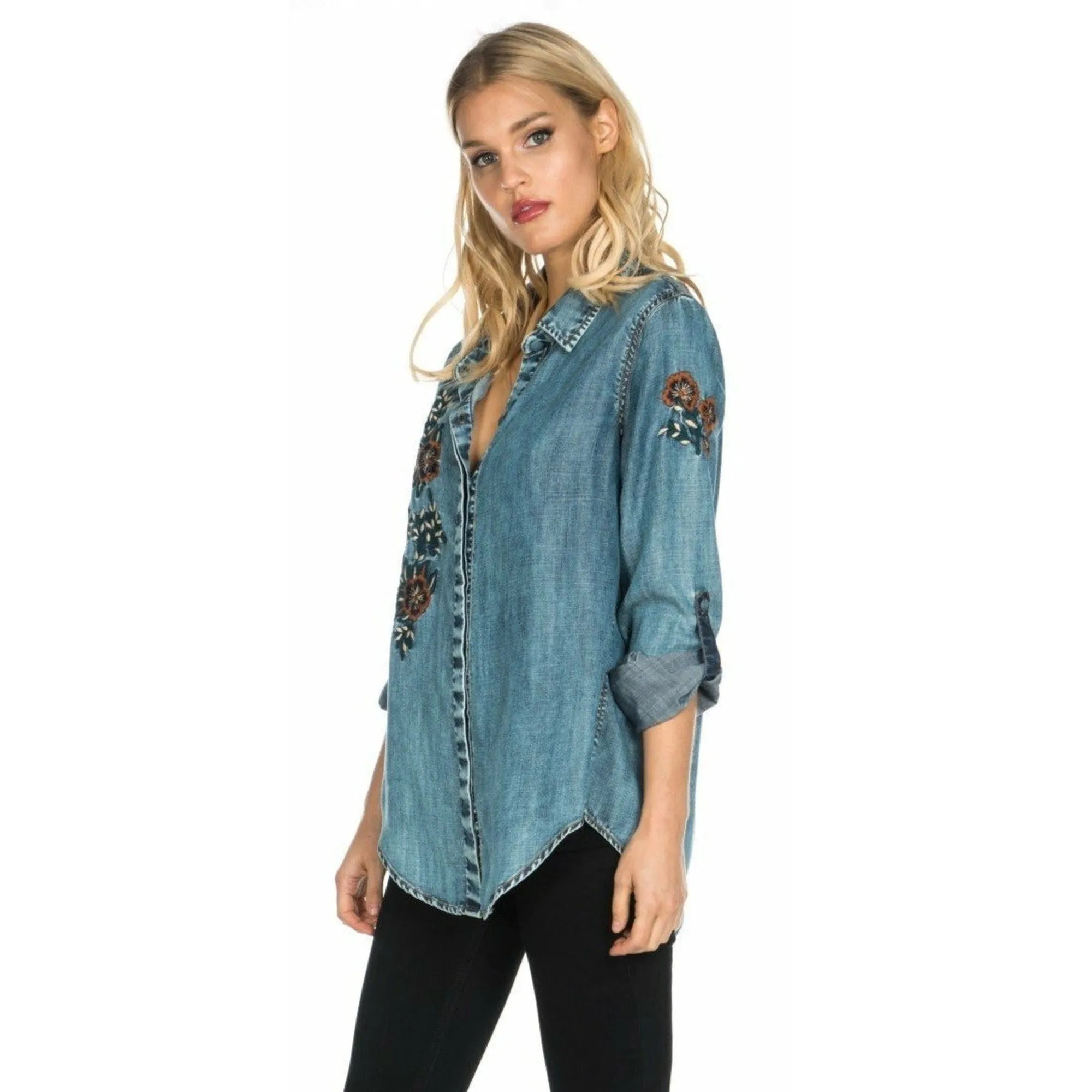 Kris Chambray Top