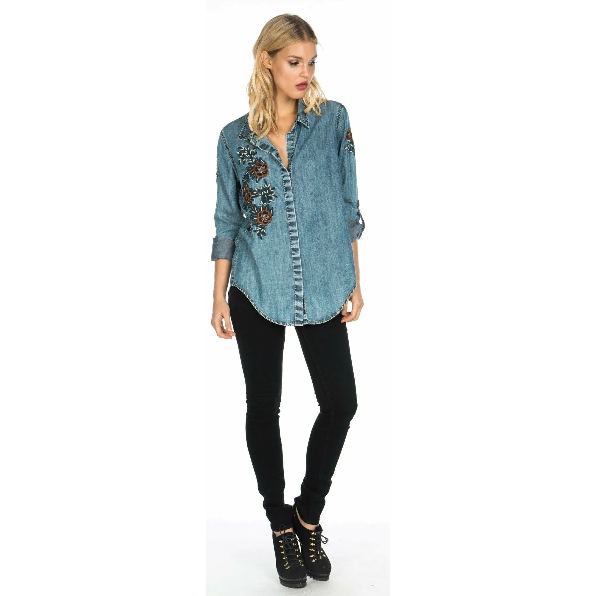 Kris Chambray Top