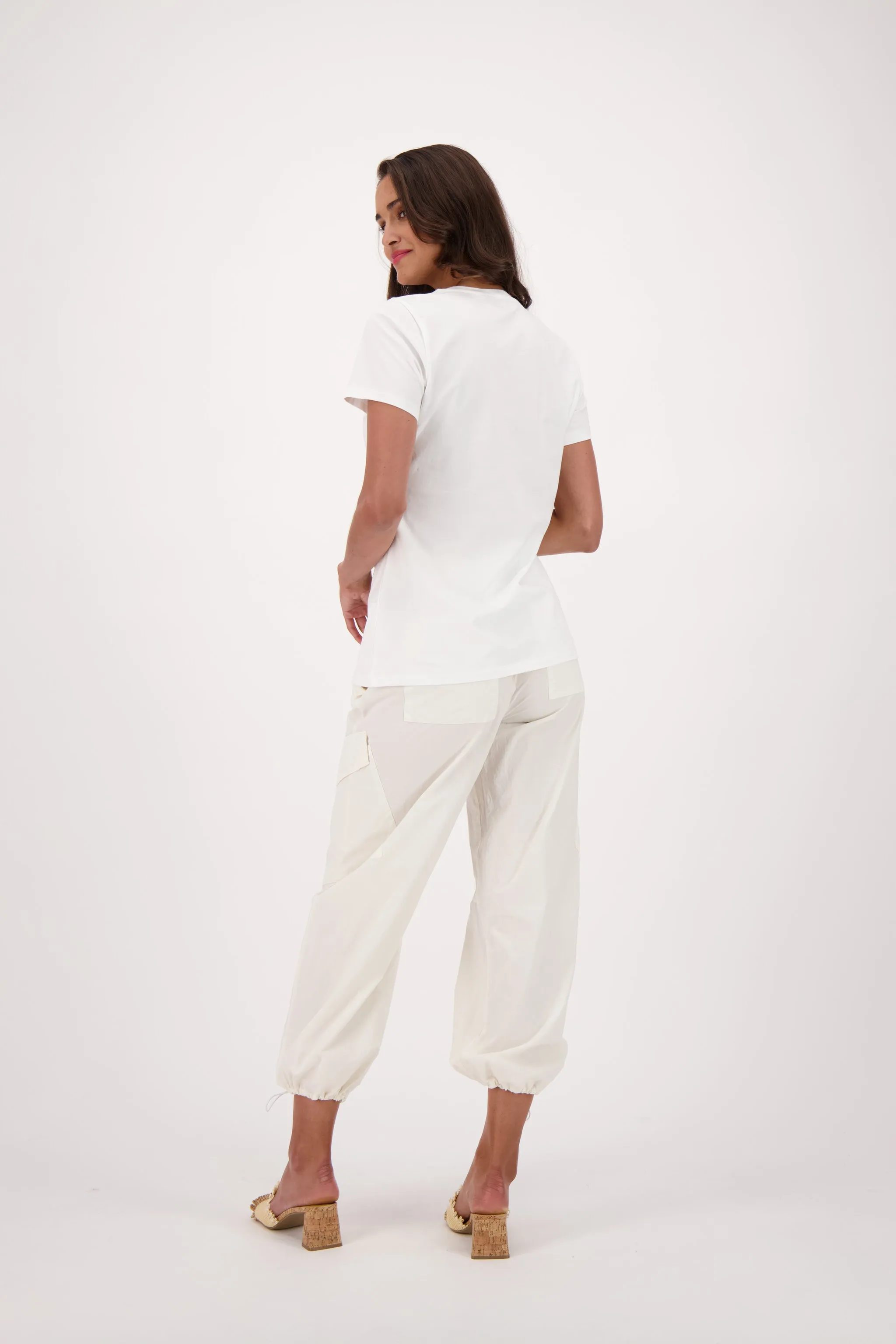 Loose Fit Drawstring Hem Pants