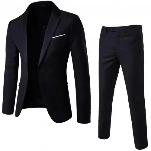 Luxurious Desing Men 2 Pieces Tuxedo Blazers Suit Sets Elegant Business Style