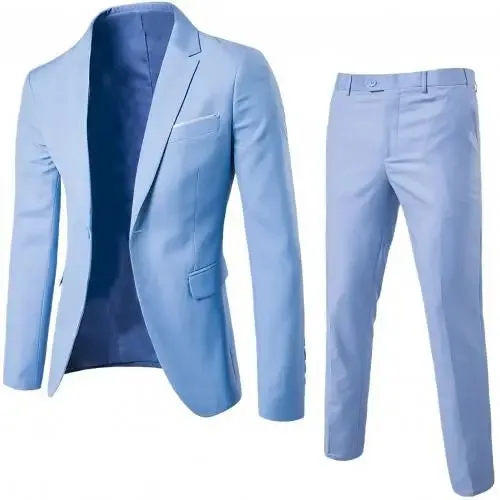 Luxurious Desing Men 2 Pieces Tuxedo Blazers Suit Sets Elegant Business Style