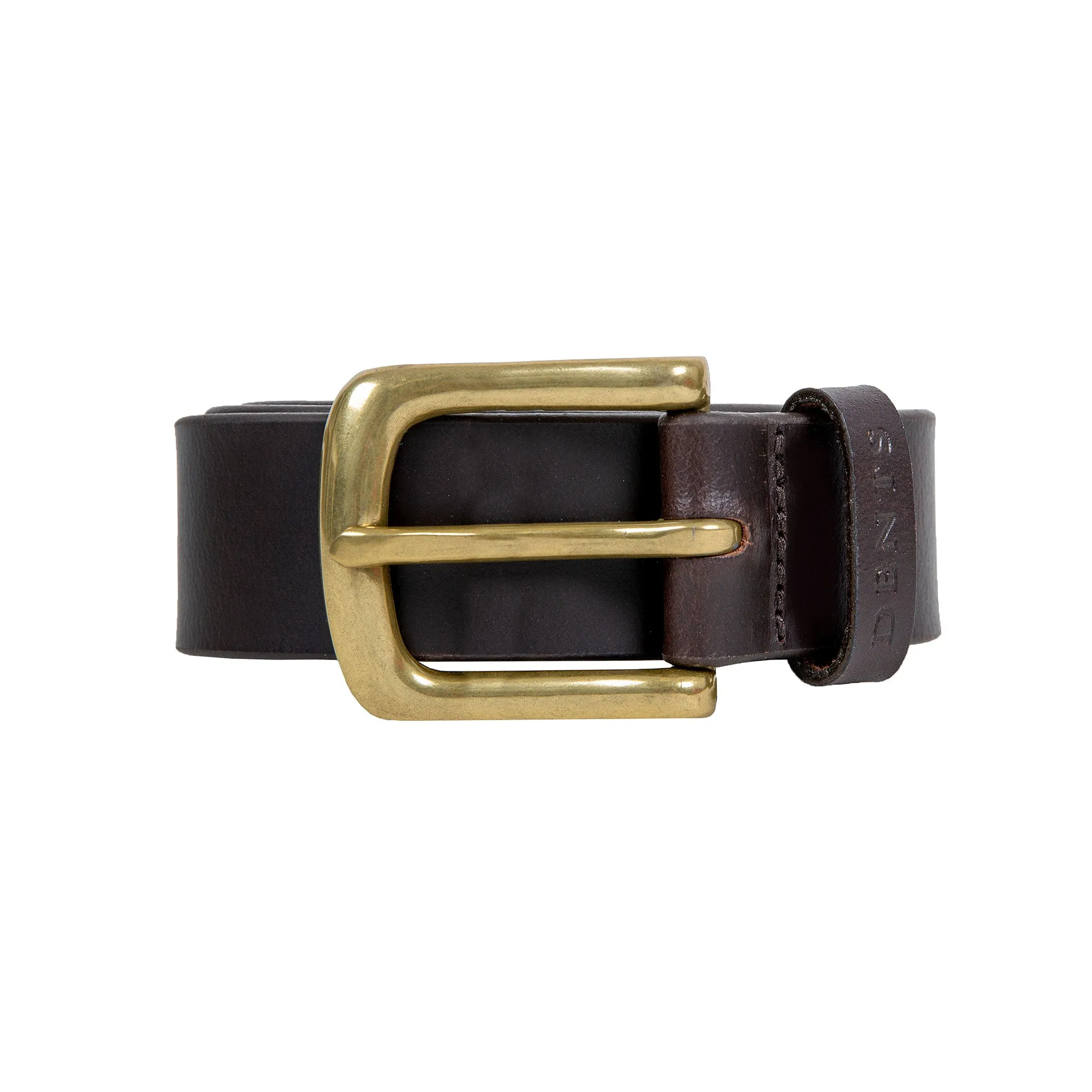 Men’s Heritage Lined Full-Grain Leather Belt with Brass Buckle