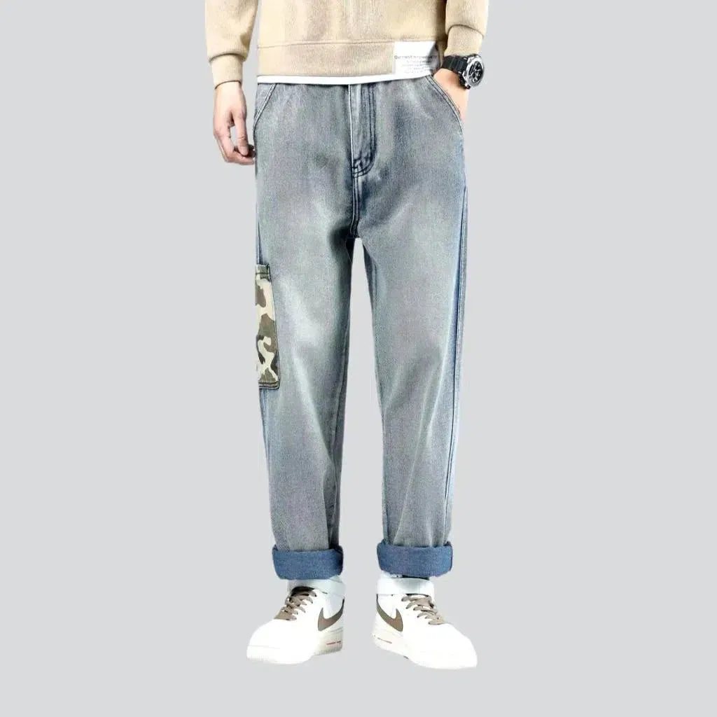 Men's light-wash jeans