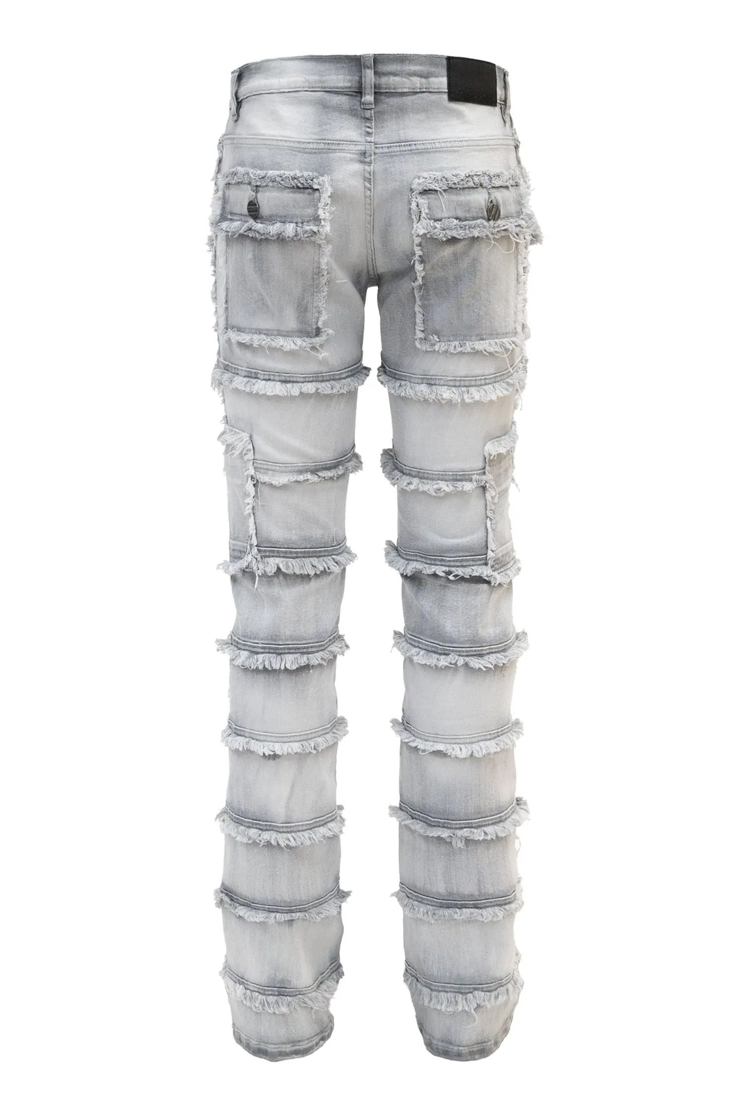 Men's Patchwork True Stacked Denim Jeans