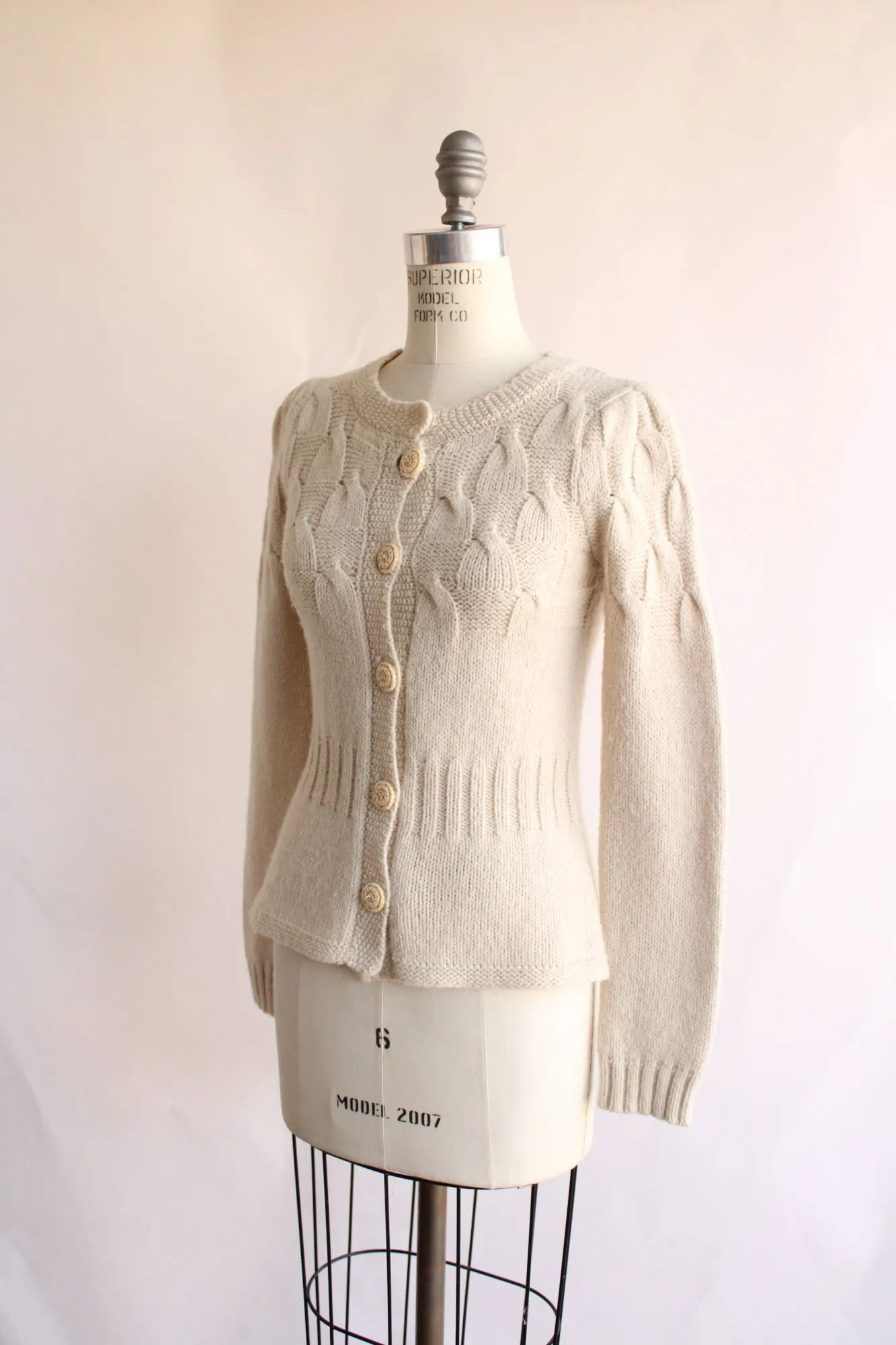 Moth Womens Sweater, Anthropologie Cream Cardigan Size Small, Wool Alpaca Blend