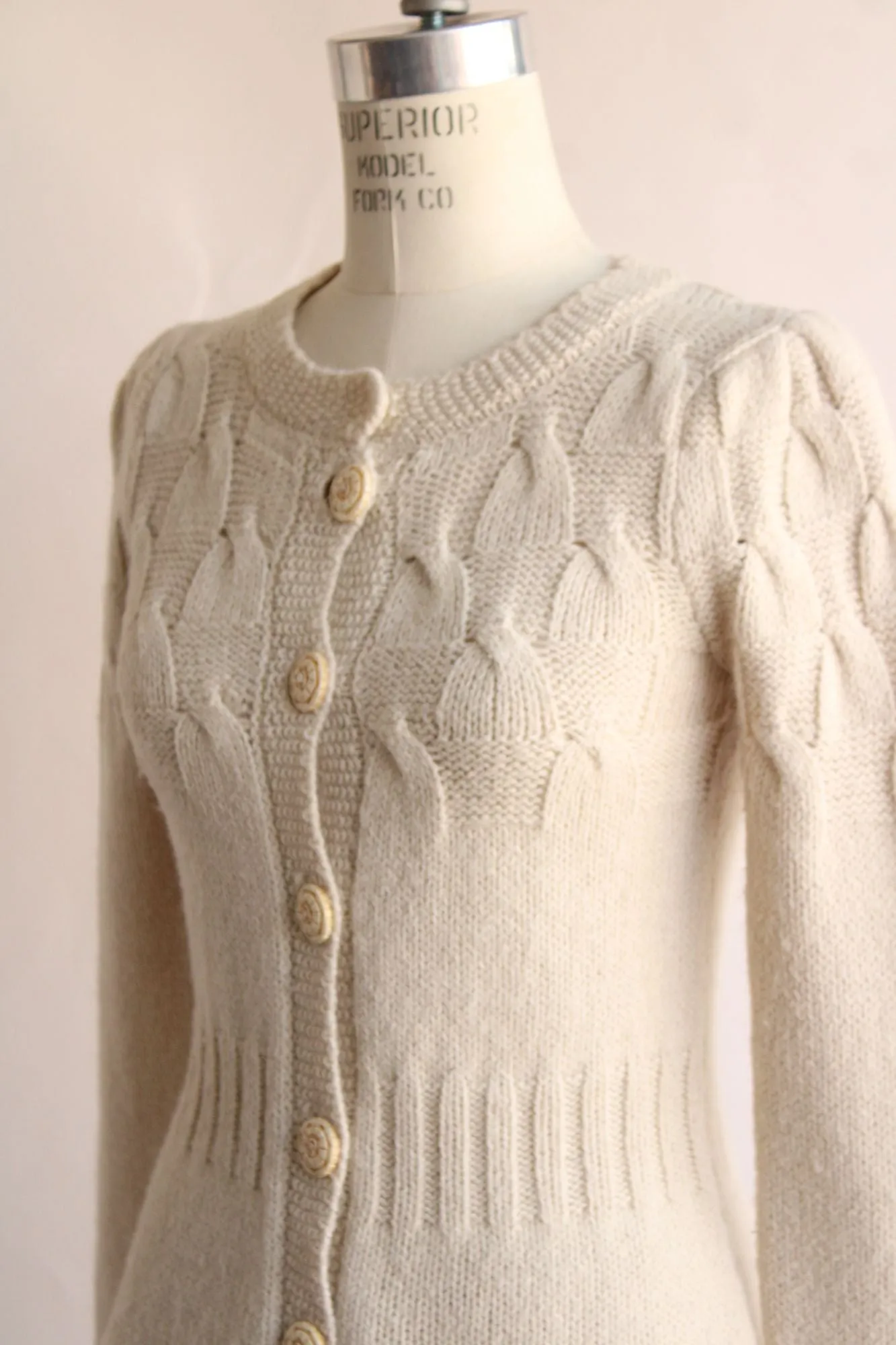 Moth Womens Sweater, Anthropologie Cream Cardigan Size Small, Wool Alpaca Blend