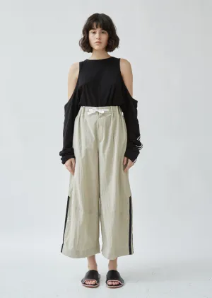 Nylon Twill Wide Pant