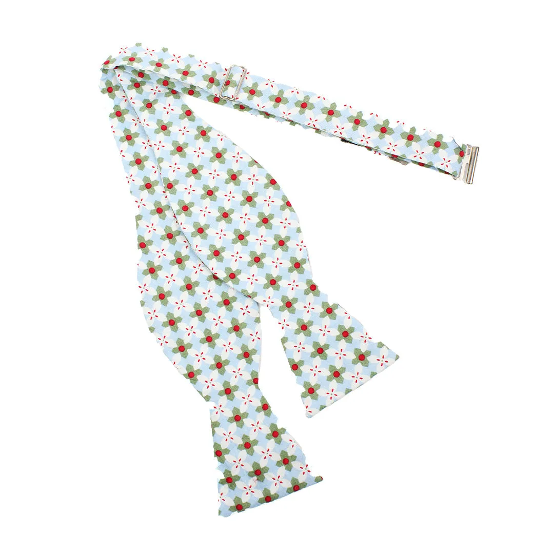 Peluche The Polka Affair White Open Bow Tie & Pocket Square Set for Men