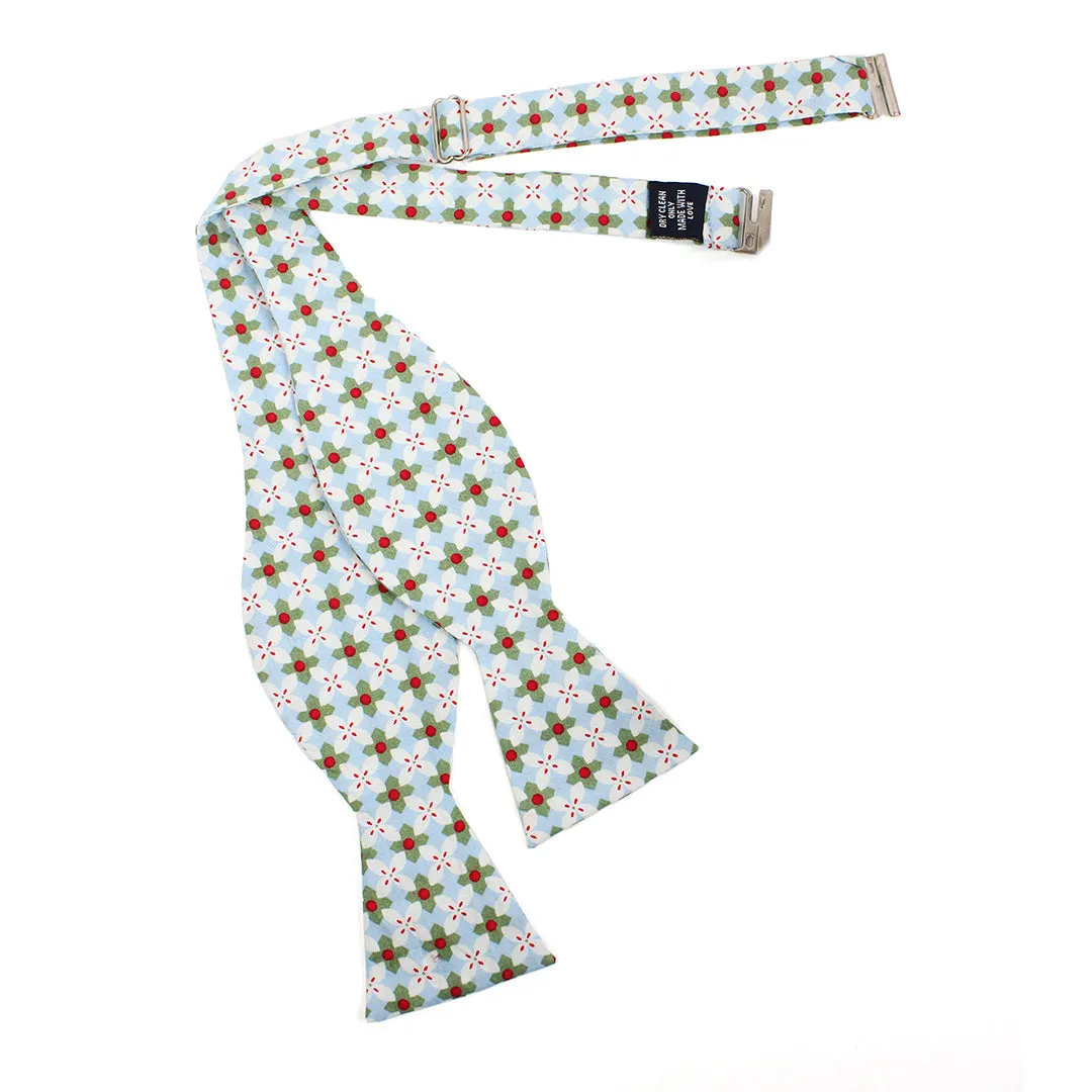 Peluche The Polka Affair White Open Bow Tie & Pocket Square Set for Men