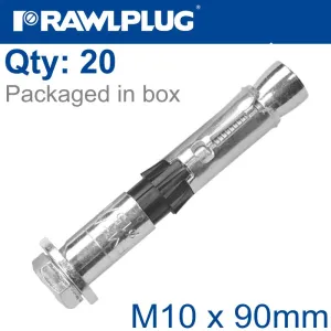 RAWLPLUG R-SPL II SAFETY PLUS - LOOSE BOLT M10X90MM X20 PER BOX RAW R-SPL-II-10090-10L