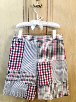 Red Patchwork Short