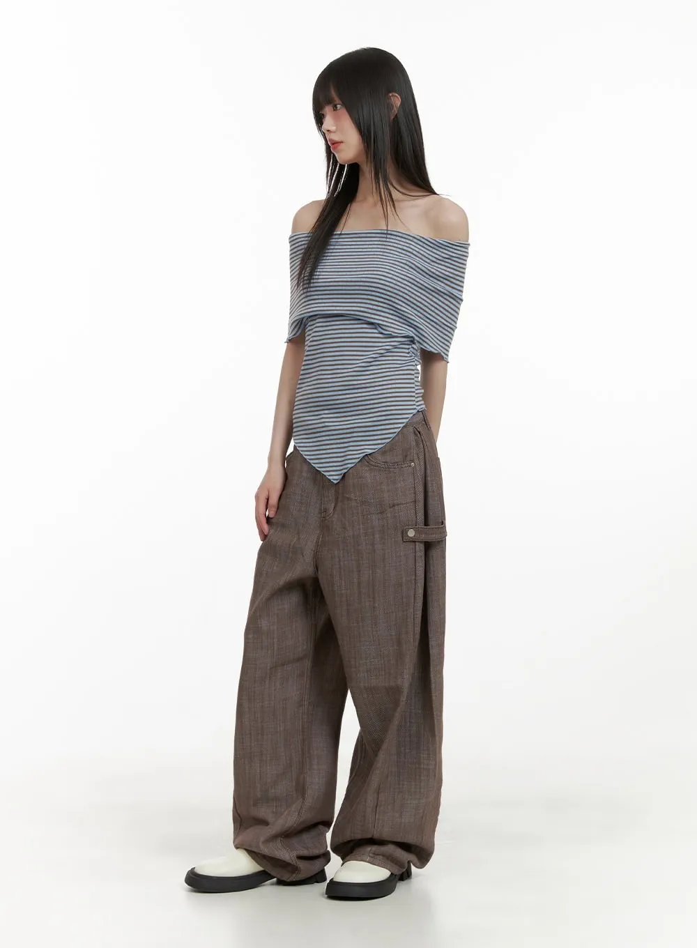 Strap Wide Leg Pants CY428