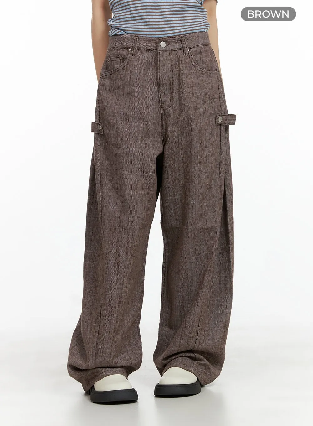 Strap Wide Leg Pants CY428