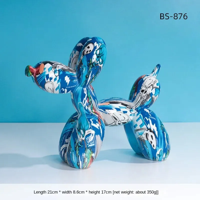 TEEK - Resin Graffiti Balloon Dog Statues