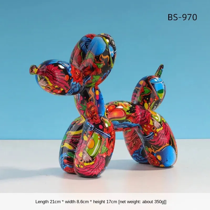 TEEK - Resin Graffiti Balloon Dog Statues