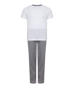 White/Heather Grey - Kids long pyjamas