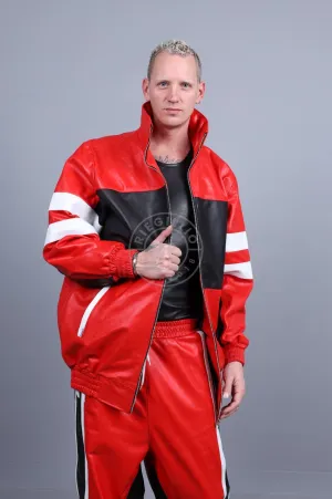 Xtreme Loose Leather Tracksuit Jacket